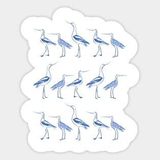 Birds in Blue Sticker